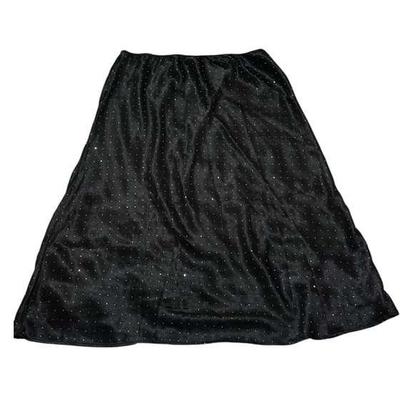 AND NO THIS Black Sparkle Rhinestone Embellished Midi Skirt Plus Size 3X - Picture 3 of 8